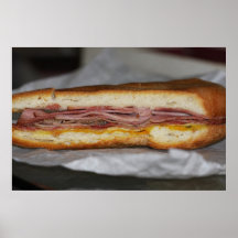 Sandwich cubain sur la copie de toile affiche
