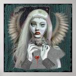 Sang sur la copie de laine affiches