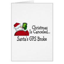 Santa GPS ont cassé Noël est décommandées Cartes De Vœux