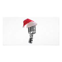 santa microfoon foto kaart