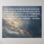 Santé bouddhiste inspirée et vie de citation affiche