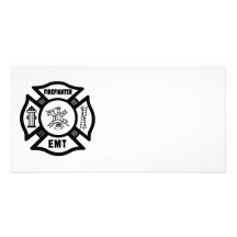 Sapeur-pompier EMT Cartes De Vœux Avec Photo