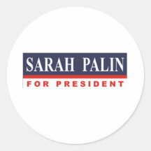 Sarah Palin voor President Ronde Sticker