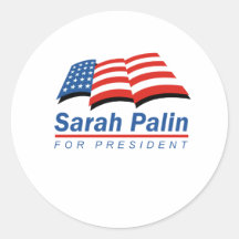 Sarah Palin voor President Ronde Stickers