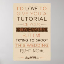 Satire de magasin - humour pour des photographes affiche