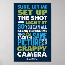 Satire de magasin - humour pour des photographes posters