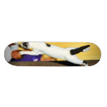 Sauter de chats skateboards customisés