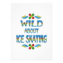 Sauvage au sujet du patinage de glace faire-parts