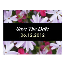 Sauvez la carte postale de fleur de date
