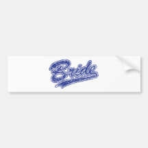 Sauvez la date/jeune mariée dans le bleu adhésif pour voiture
