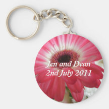 Sauvez la fleur de date porte-clés