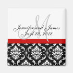 Sauvez l'aimant de mariage de monogramme de damass