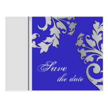 Sauvez l'argent de bleu royal de carte postale de 
