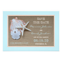 Sauvez le faire-part de mariage de plage de date