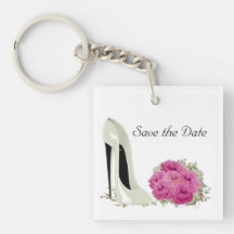Sauvez le porte - clé de mariage de date porte-clé