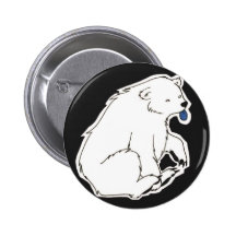 Sauvez les ours blancs pin's avec agrafe