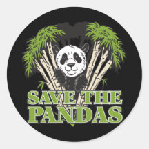 Sauvez les pandas autocollants