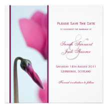 Sauvez l'invitation de fleur de rose de date