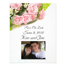 Sauvez l'invitation de rose rouge de date