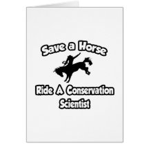 Sauvez un cheval, montez un scientifique de conser carte de vœux