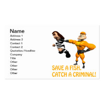 Sauvez un crochet de poissons un criminel carte de visite