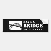SAUVEZ UN PONT BUMPERSTICKER ADHÉSIFS POUR VOITURE