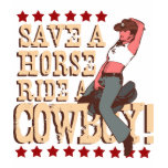 Sauvez un tour de cheval un cowboy
