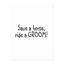 Sauvez un tour de cheval un marié cartes postales