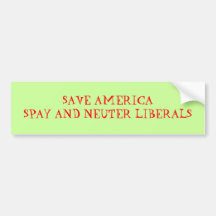 SAVE AMERICASPAY EN ONZIJDIGE Aangepaste LIBERALEN Bumpersticker