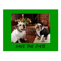 SAVE de Buldoggen van de DATUM Wenskaarten