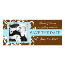 SavetheDate : Brown/Lt.Blue Bristols Personnalisés