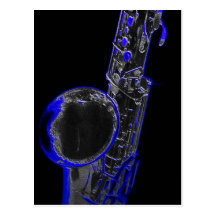 Saxo bleu cartes postales