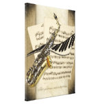 Saxofoon & het Piano Gepersonaliseerde Canvas van  Stretched Canvas Print