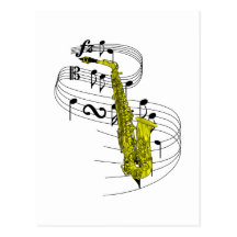 Saxofoon Wenskaarten