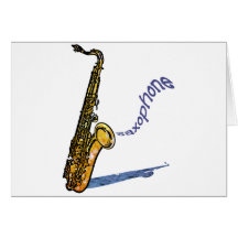 Saxophone Carte De Vœux