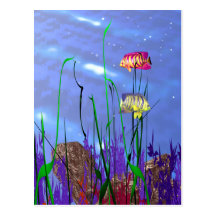 Scalaire 3d coloré cartes postales