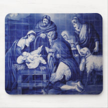 Scène de nativité tapis de souris