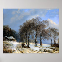 Scène de neige d'hiver
