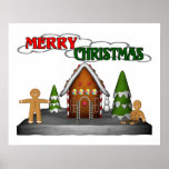 Scène de pain d'épice de Joyeux Noël Posters