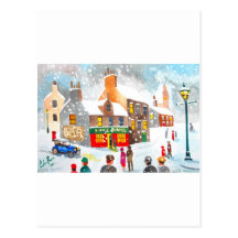 Scène G de peinture pour aquarelle Bruce de neige  Cartes Postales
