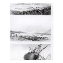 Scènes du "beagle" étant réparé cartes postales