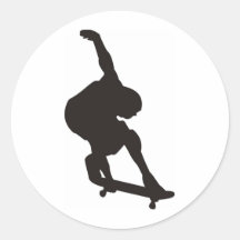 Schaatser Ronde Sticker