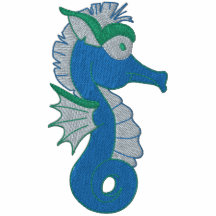 Schat Geborduurde T - shirts Seahorse