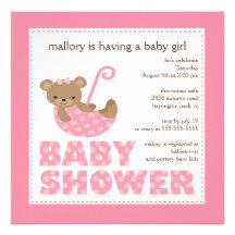 Schattig draag de Uitnodiging van het Baby shower 