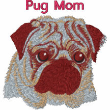 Schattige Klantgerichte Geborduurde Pug T - shirts
