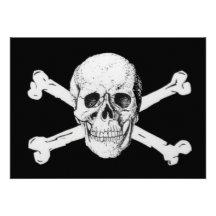 Schedel en de Gekruiste knekels van piraten de Zwa Persoonlijke Aankondiging