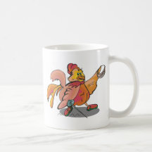 Schermende Haan Bekers