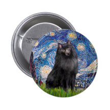 Schipperke 2 - Nuit étoilée Badge