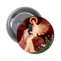 Schipperke 7 - Ange posé Badge Avec Épingle