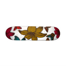 Schitter Bloemen Skate Deck